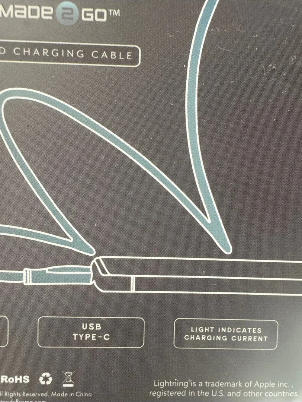 Interactive LED Charging Cable - Black